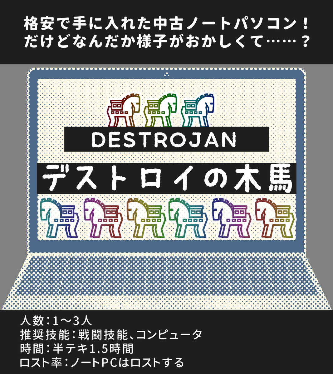 coco_cha_mise's tweet photo. タイトル案だけ前々からあったネタから一晩で終わる短いクラシックを書いており
あんまり凝らなければポンと出せるかも～…？似たようなのが数本溜まったらシナリオ集扱い＆本文無料で置いとこうと思います（画像のやつはギャグシとじめじめホラー） https://t.co/5XCNDbxWSk