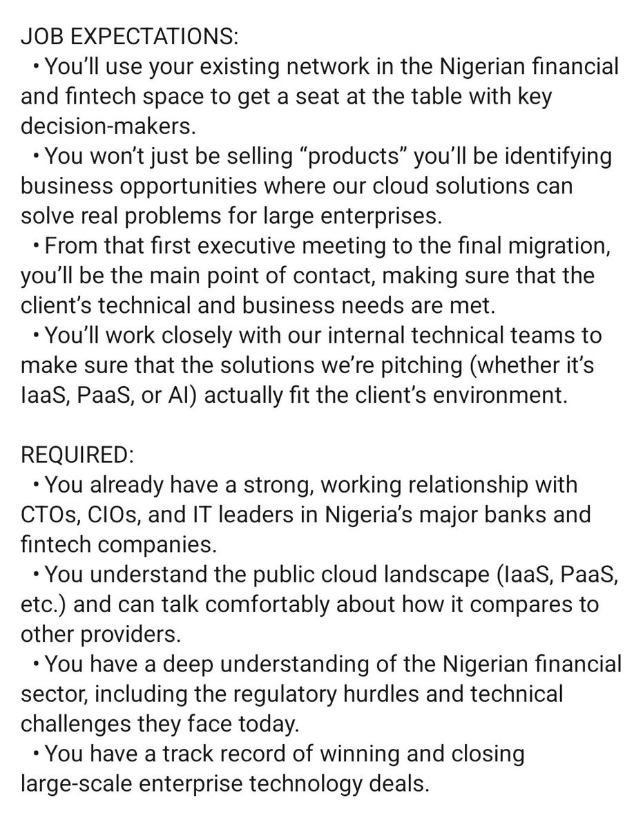 LeonardDugguh's tweet photo. Job Opening at Huawei Technologies Company Nigeria Limited.
Senior Cloud Business Development Lead (Strategy)
Location: Lagos
Industry: Telecommunication
Salary: Open to negotiations.

Send CV: Nigeriahr23@huawei.com https://t.co/yeIrGT6NaB