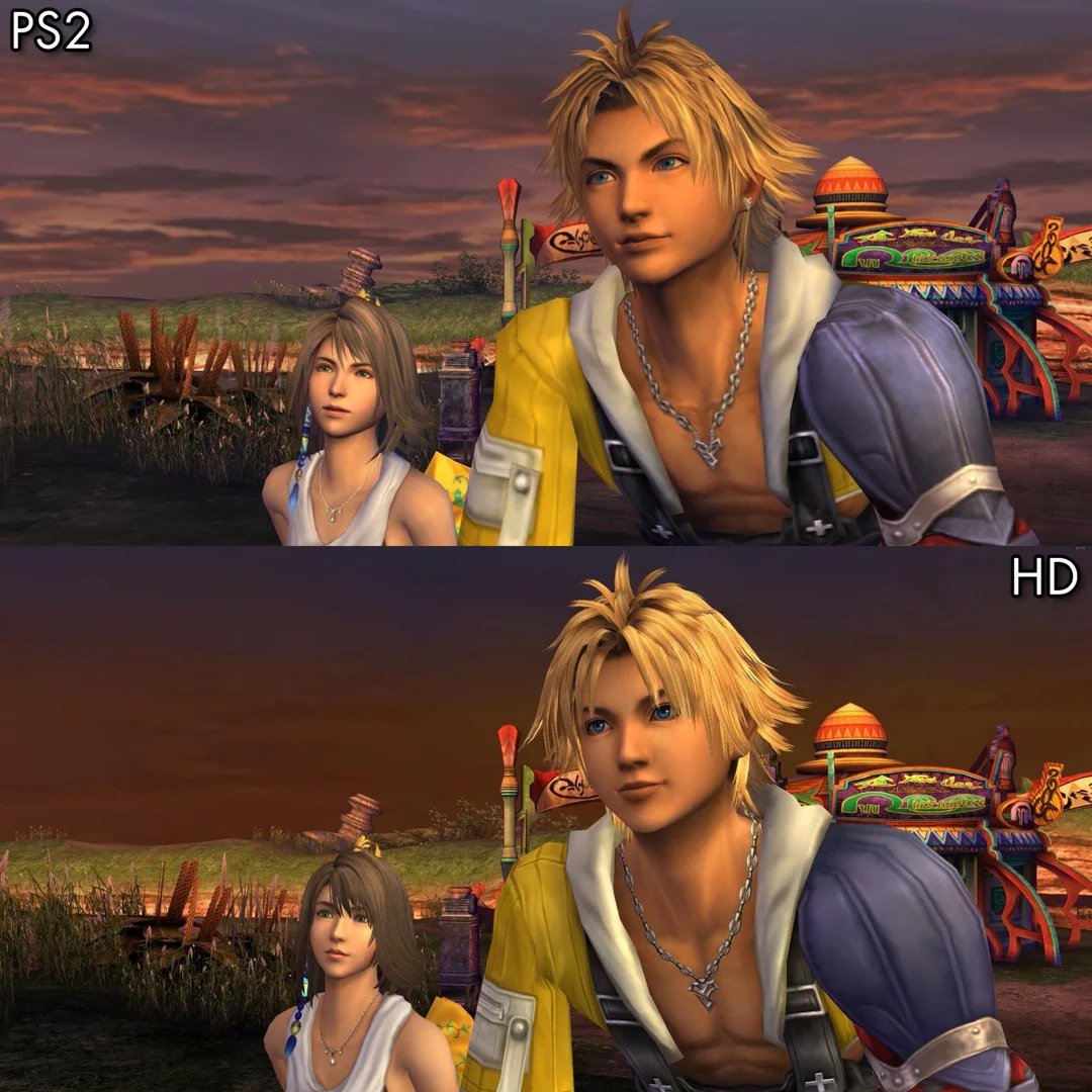 AlbertGarlo's tweet photo. Informació de servei: Si voleu jugar al Final Fantasy X, recordeu que l'única versió on els personatges no estan morts per dins és l'original de PS2. 😉 https://t.co/RyOx6f3vkZ