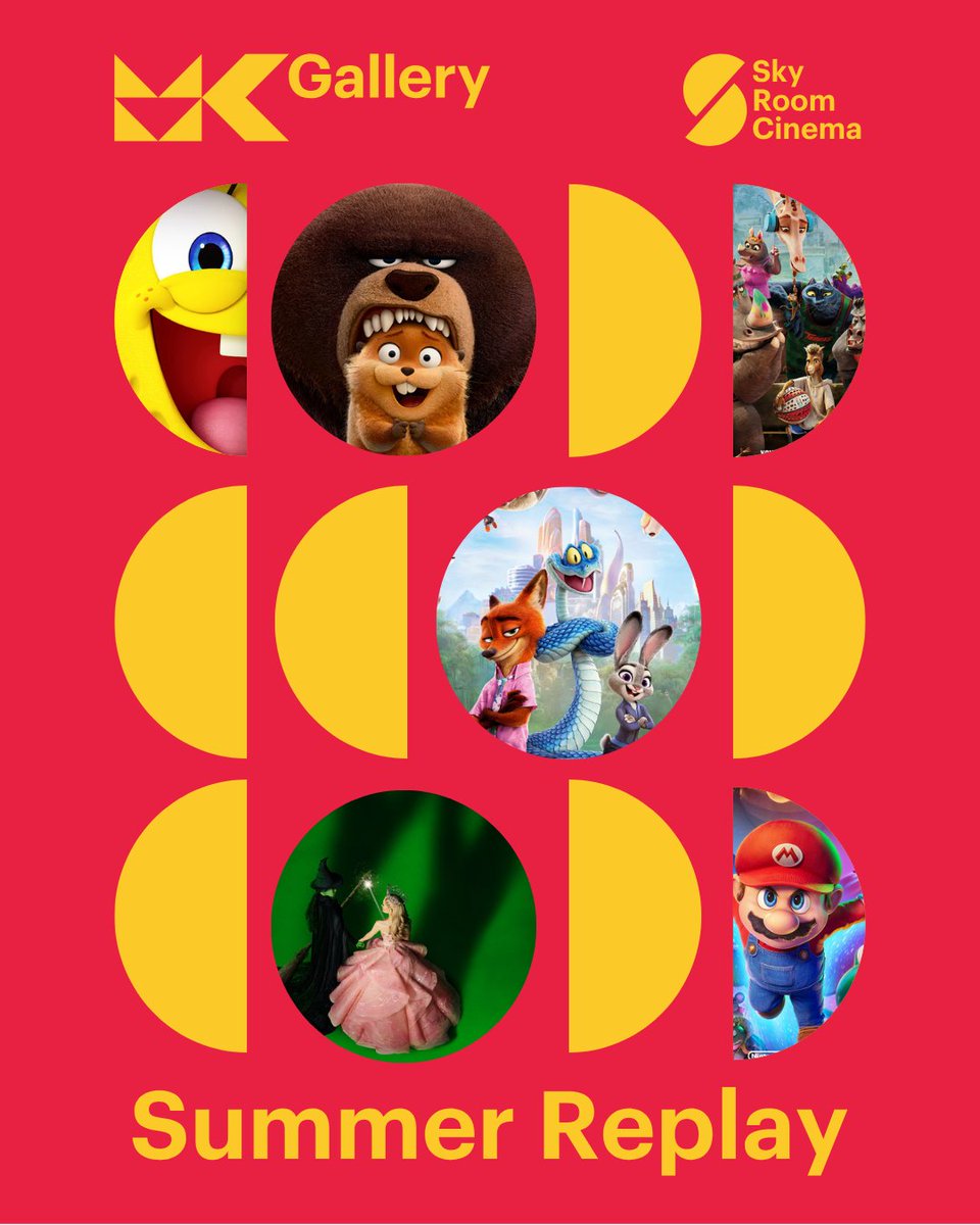 MK_Gallery's tweet photo. #SummerReplay is back on in the Sky Room Cinema at MK Gallery! Expect a line up of classic movies for the whole family👨‍👨‍👧‍👦

➡️ Adults £5 &amp; Kids £4
➡️ On until the end of the summer holidays
➡️ Remember under 21s go FREE to our exhibitions all year round

🎟️https://t.co/L4Yt4G1AiE https://t.co/rhAP6j7EEn