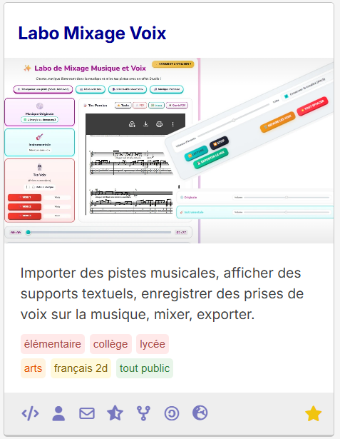 NicoleChedotal's tweet photo. 💎Appli référencée dans la Ressourcerie de la Forge des Communs Numériques Éducatifs de #LaForgeEdu, qui propose des ressources libres créées par des enseignants, un espace où l’on peut s’inspirer et collaborer.
💡À partager sans modération 
🔗https://t.co/CWQBgptOGH https://t.co/7G3DtnvB93