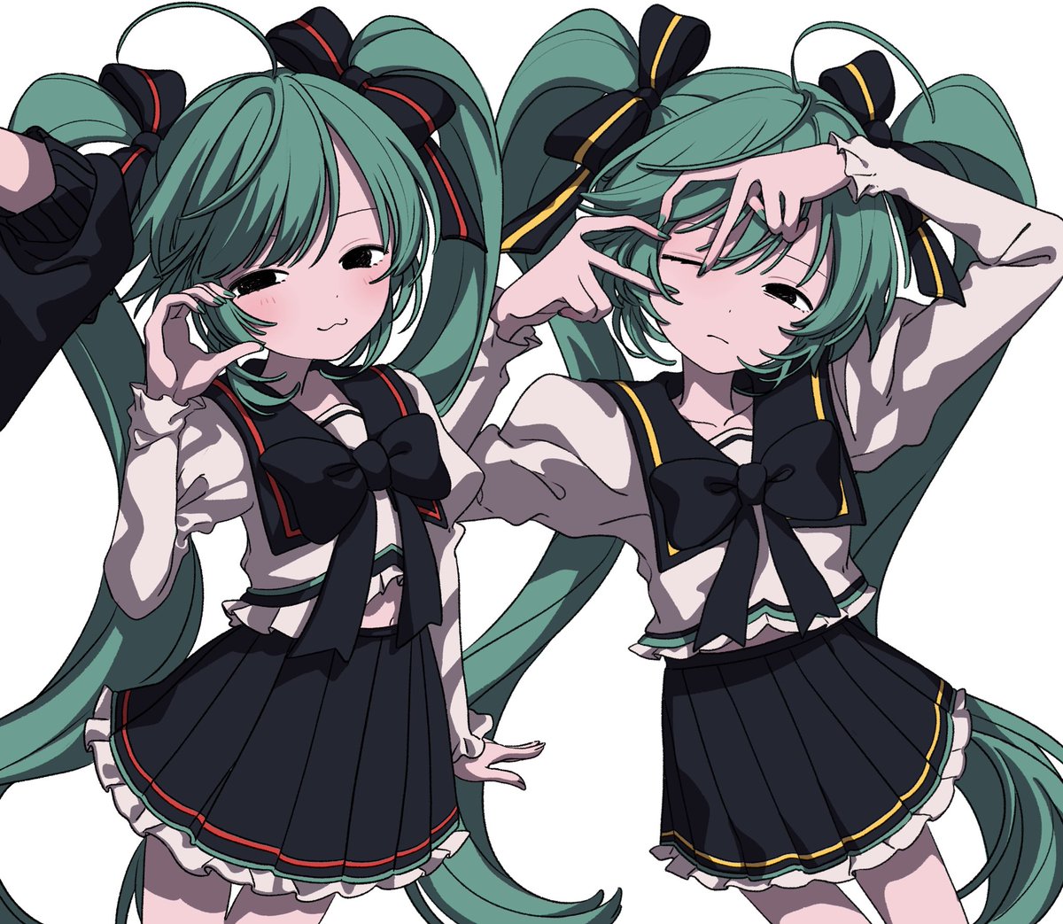kusakku's tweet photo. はんぶんこ お気に入り🫶ポーズ集 https://t.co/dSdUzquSII