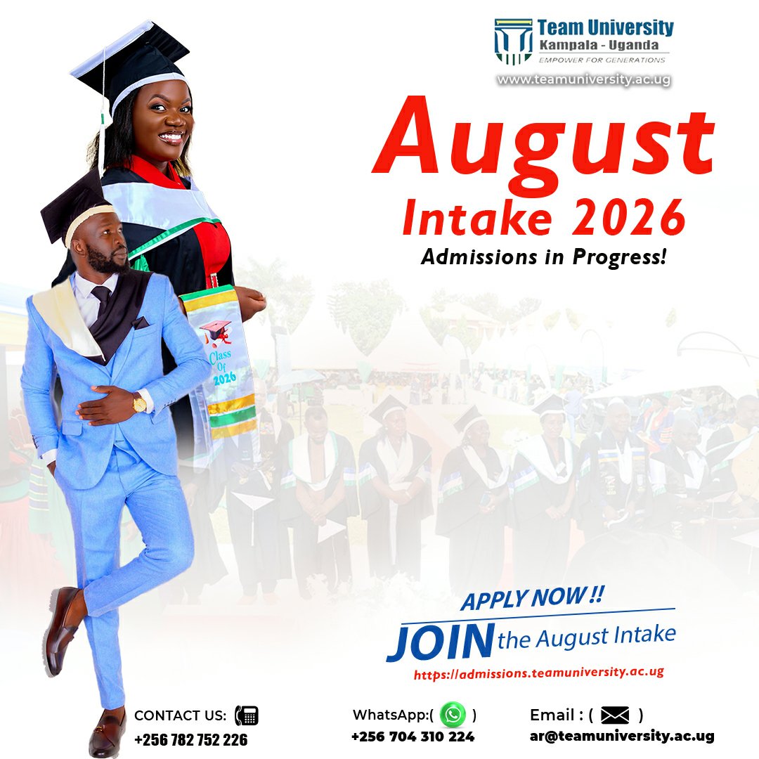 TeamUniversityU's tweet photo. Your opportunity to grow and advance your career is here.
Admissions are still open for the August Intake at Team University for Undergraduate, Postgraduate, and TVET programmes with 50% Tuition Discount.
Apply today and secure your future.
#AugustIntake #HigherEducation https://t.co/2vWDsM7rOJ