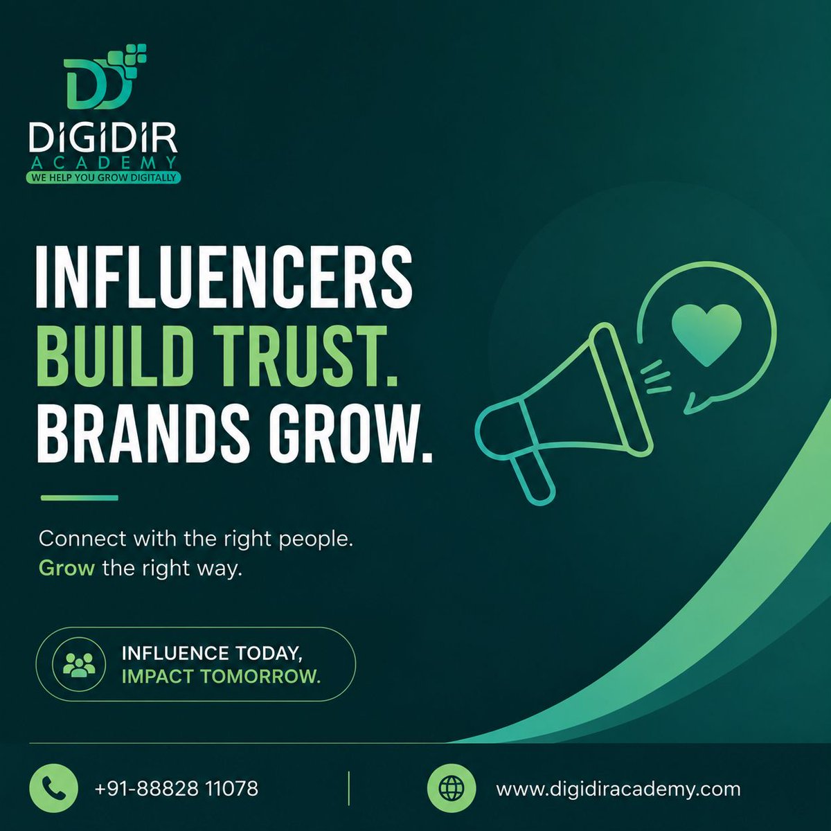 digidiracademy's tweet photo. That's why Influencer Marketing is one of the fastest-growing digital marketing skills to learn.

With DigiDir, learn how brands collaborate with creators to drive real results.
🌐https://t.co/OmMgrJpFoM
📞8882811078

#InfluencerMarketing #DigitalMarketing #CreatorEconomy https://t.co/a3G6pFTHNB