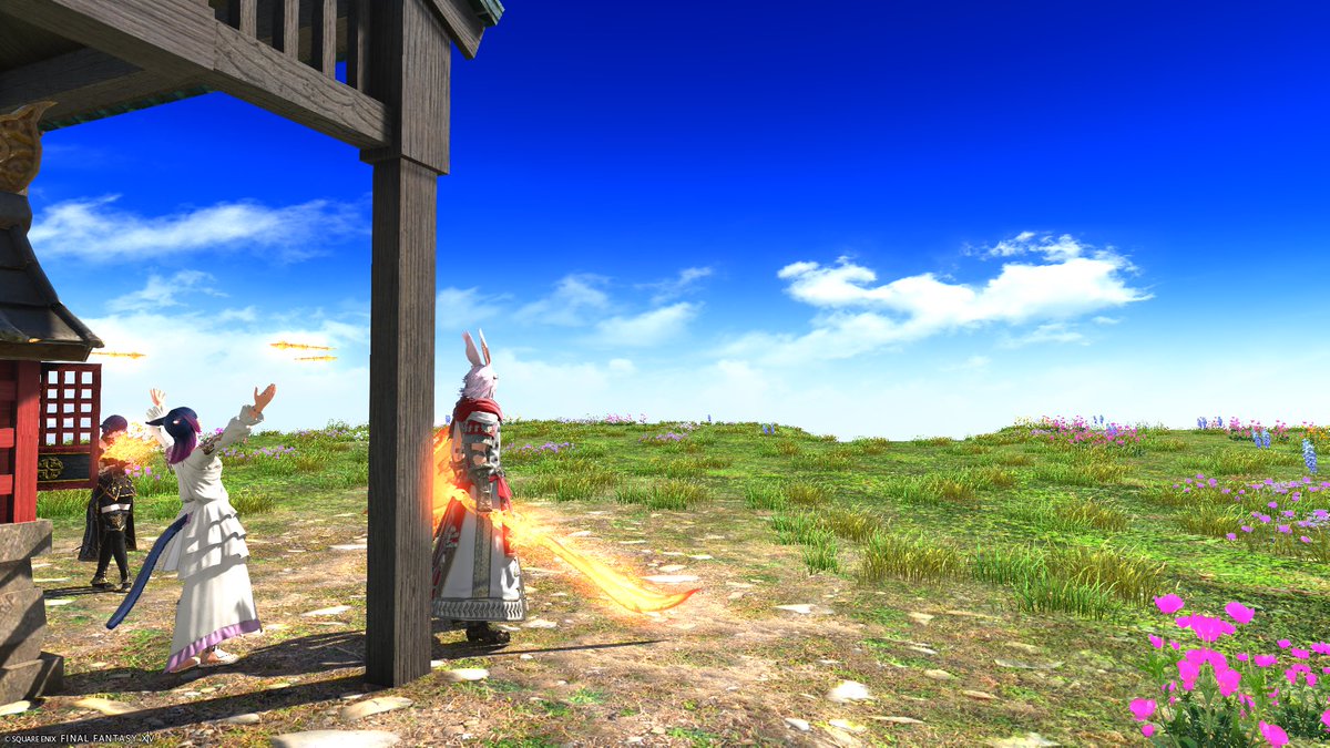 warabimochi_ff's tweet photo. ミハシラ100階！！！
宝の地図もめっちゃ楽しかった〜
残り3周！！
 #ff14ss  #ゴズ怖すぎ https://t.co/5gKUpdblwk