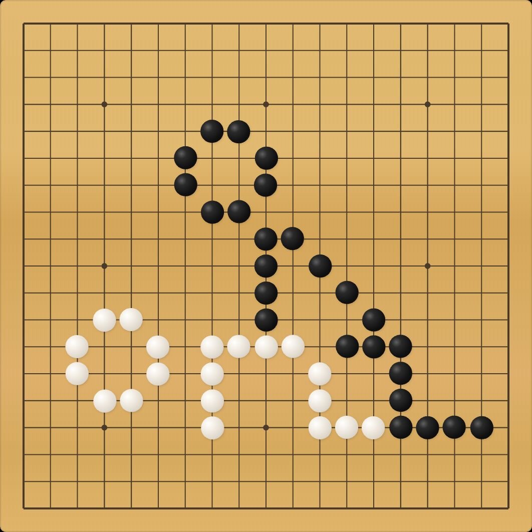 Rococo90933671's tweet photo. 虽然不懂围棋，但是可以肯定白棋处于劣势 https://t.co/QF3rpDadnS
