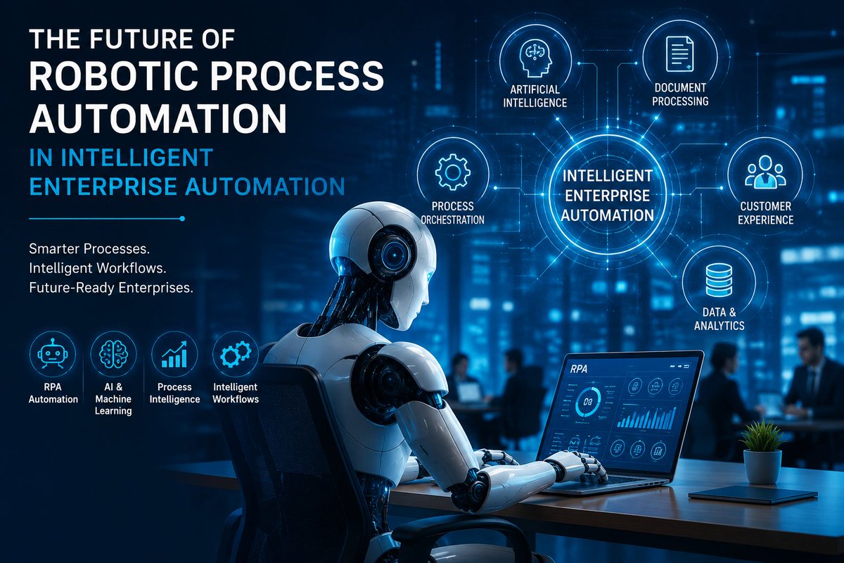 dataintelo_'s tweet photo. 🚀 RPA is transforming into intelligent enterprise automation with AI-powered workflows, smarter decision-making, and greater efficiency.

Read the full article: https://t.co/Lw7AiTicuM

#RPA #AI #EnterpriseAutomation #DigitalTransformation https://t.co/cLyXsiR7JZ