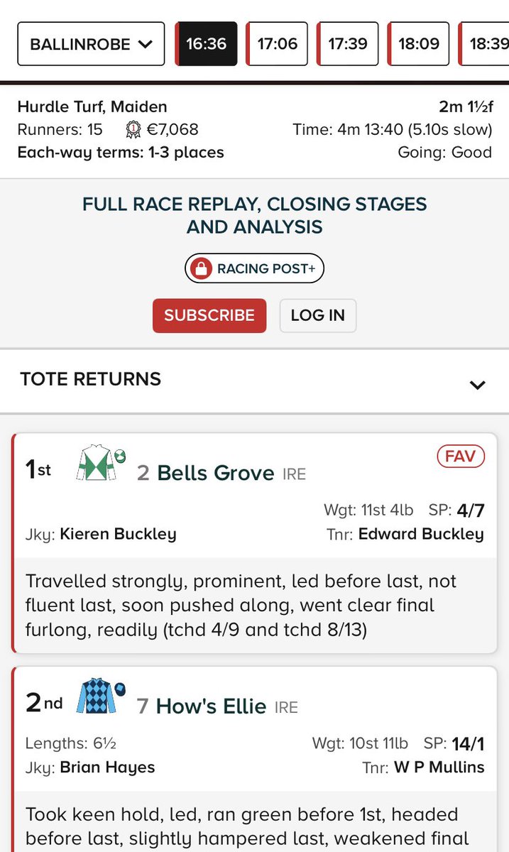 Willowwoodstud's tweet photo. Bells Grove wins his Maiden readily @BallinrobeRaces keeping the Capri winners coming. #CapriSired https://t.co/B7EiZUwxDI