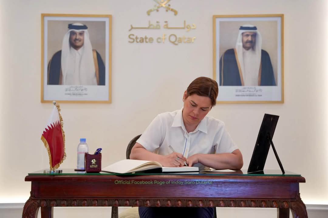 NationPinoy's tweet photo. Welcome in Qatar President Inday sara duterte https://t.co/x23rCsFv5L