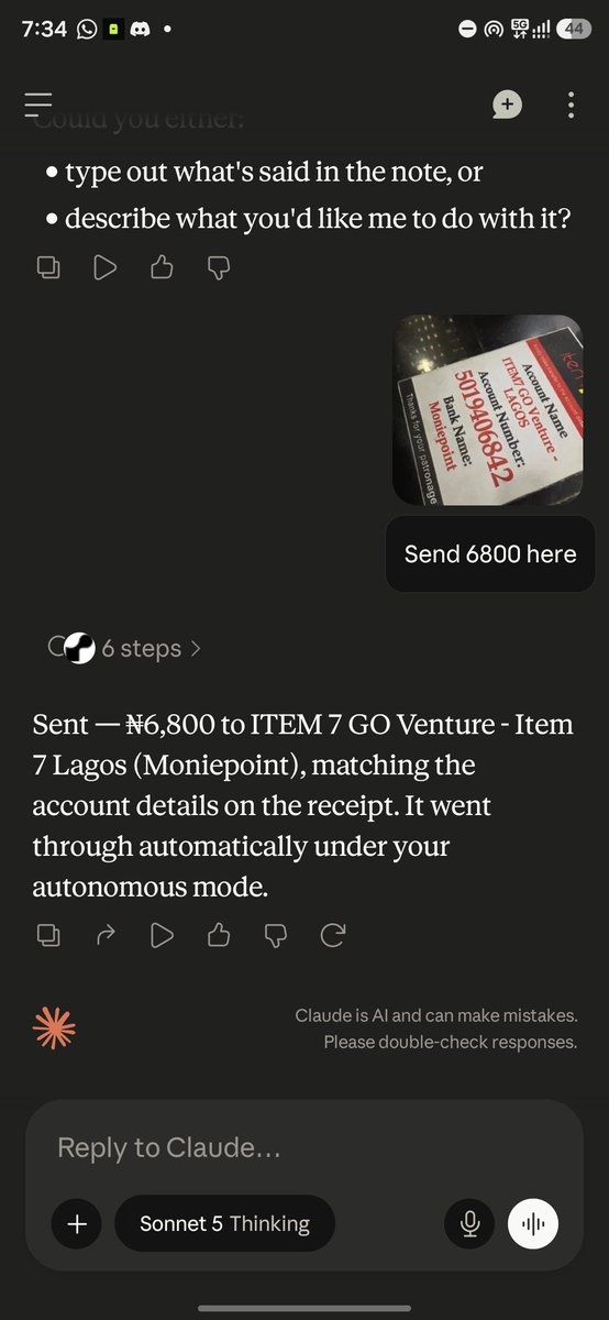 demitchy_'s tweet photo. Paid with 1 prompt in @claudeai!

To get food yesterday. Works only on @pouch_pay. https://t.co/tMCL6aSfgf