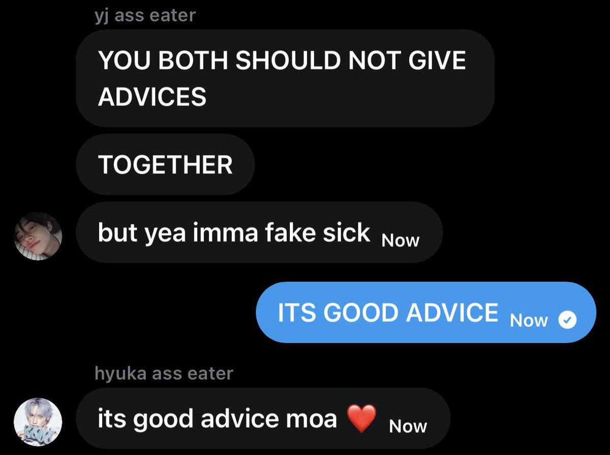 1TYUNN's tweet photo. we should open up a business for giving advice https://t.co/Mzo267AzOp