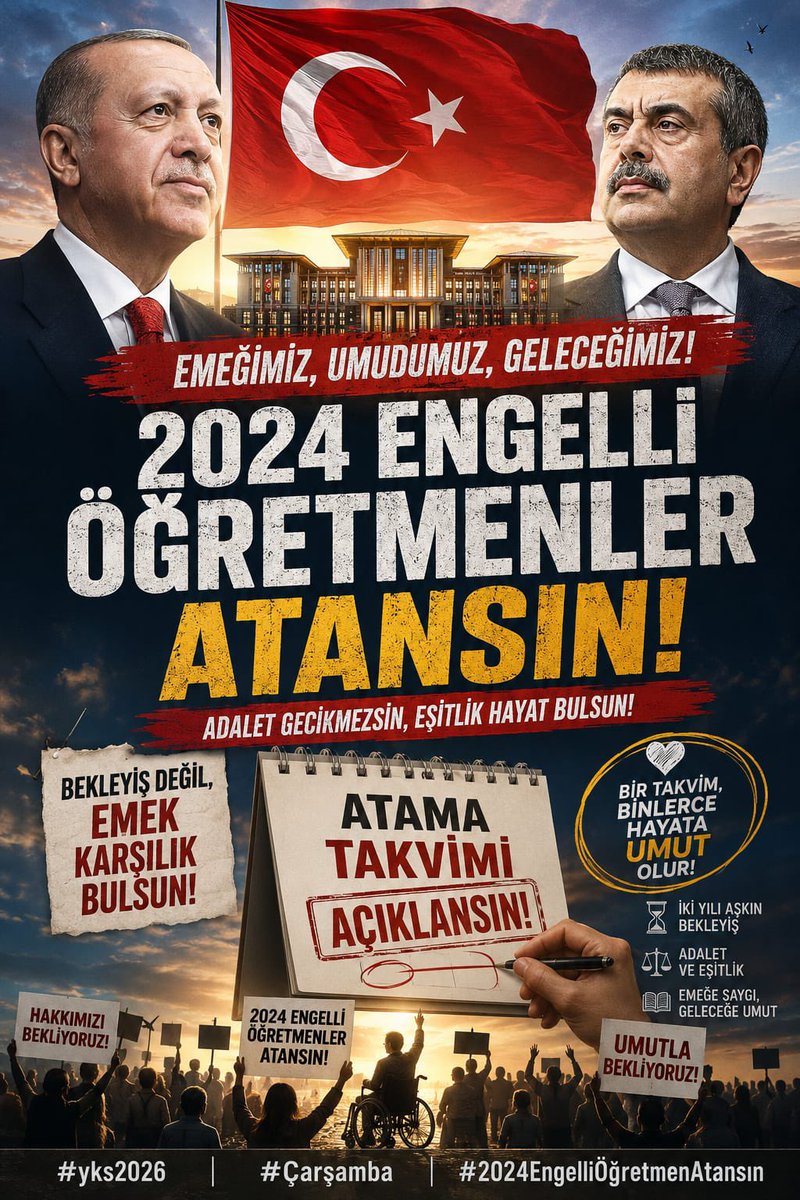 zms3434's tweet photo. Takvim ilerliyor, umut tükenmesin. 2024 Engelli Öğretmenler için adalet ve eşitlik bekliyoruz.🌸
@RTErdogan @EmineErdogan @Akparti @Yusuf__Tekin @oktaysaral @fuatoktay @tcbestepe @iletisim @tcmeb
#YusufTekinSözünüTutar #YusufTekin2024EngelliÖğretmen https://t.co/pNav3lqMBl