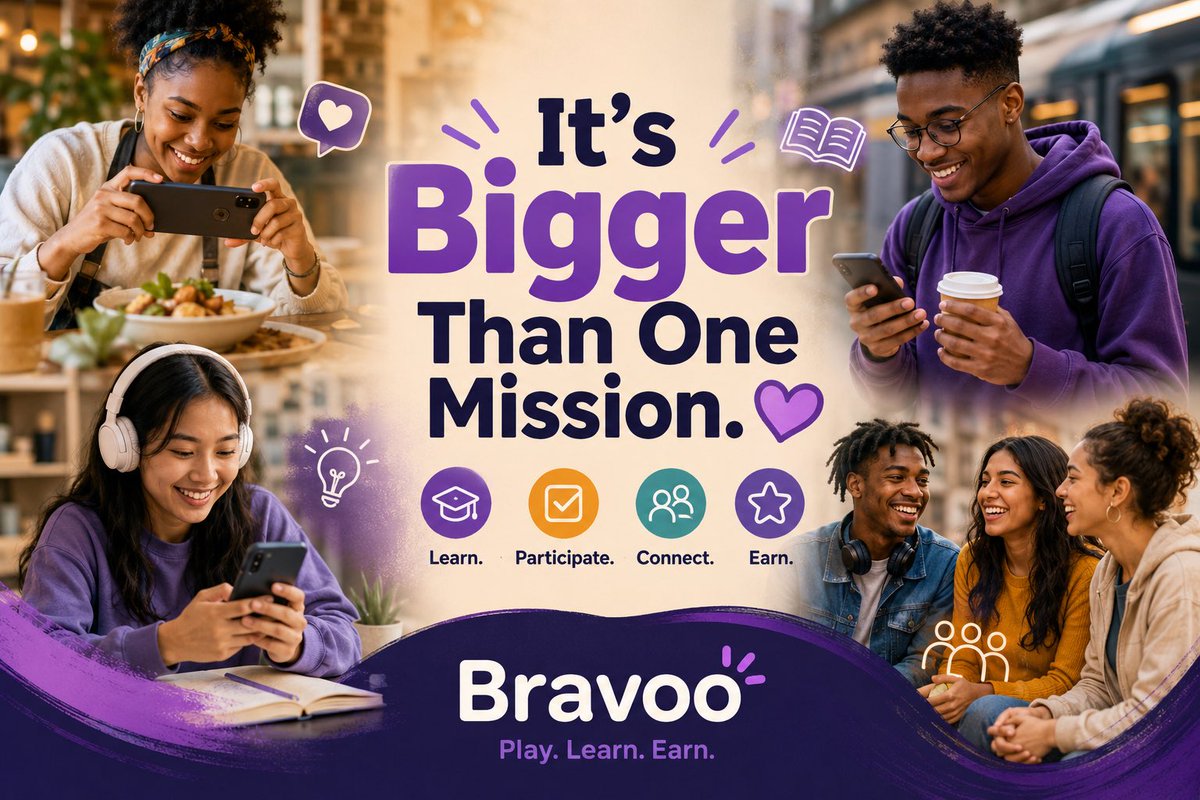 BravooOfficial's tweet photo. Bravoo is built for people who want to do more with their everyday lives. 💜

It’s bigger than one mission 

#Bravoo #earnonline #Panamá #CommunityLove  #مولانا_کا_کڑوا_سچ #AkParti5000KısmiyiYokSaydı # https://t.co/qLV6BNmtK7