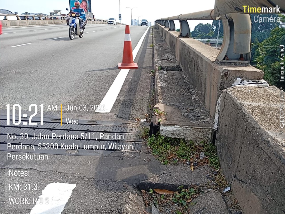 Konsesi_Alloy's tweet photo. 03/06/2026 -(R05) Penyenggaraan Dan Pembersihan Jambatan di KM31.10 &amp; KM31.30 di FT28 -MRR2 https://t.co/anKrnJHylH