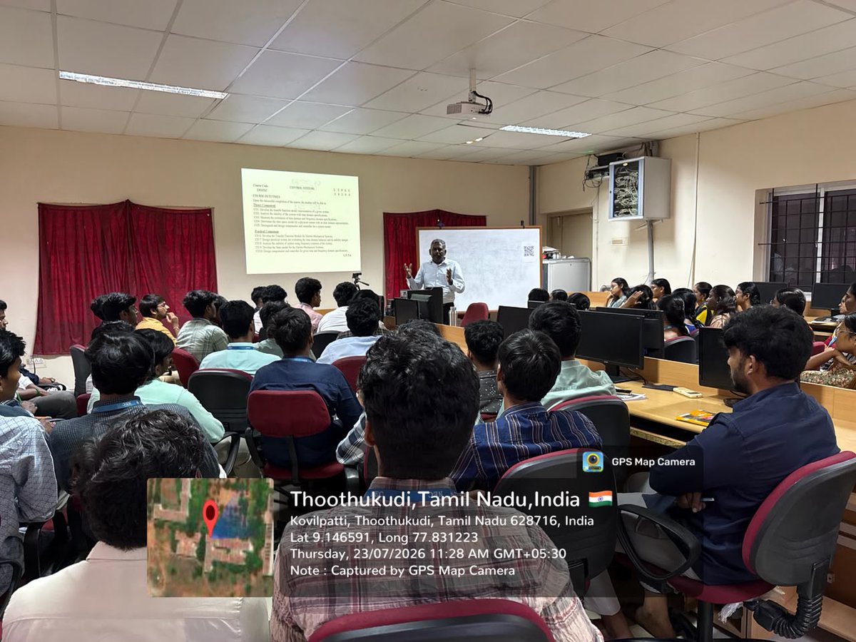 hod_eee_nec's tweet photo. 🎓 Guest Lecture on "Basics: Industrial Controllers" successfully conducted for III Year EEE students by Mr. T. Samuel, Retd. SE, TNEB.
An insightful session connecting classroom concepts with industrial applications.
@NECKVP
#ThinkEEEThinkNEC #NECKovilpatti #GuestLecture https://t.co/PFVNJbO42k