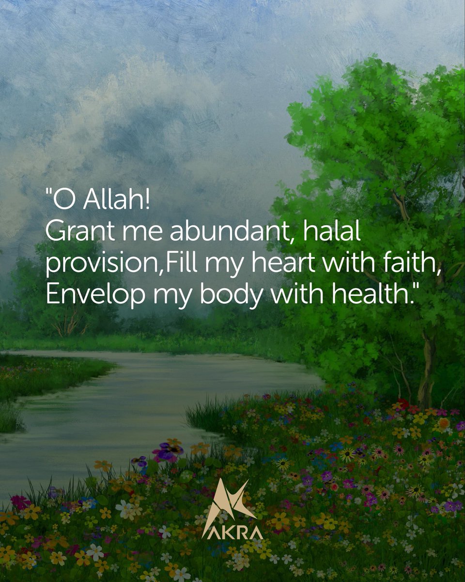 Akramedia_EN's tweet photo. “O Allah!
Grant me abundant, halal provision,
Fill my heart with faith,
Envelop my body with health.”

#Dua #HalalProvision #Faith #Health #Islam https://t.co/2zzW3FBLmg