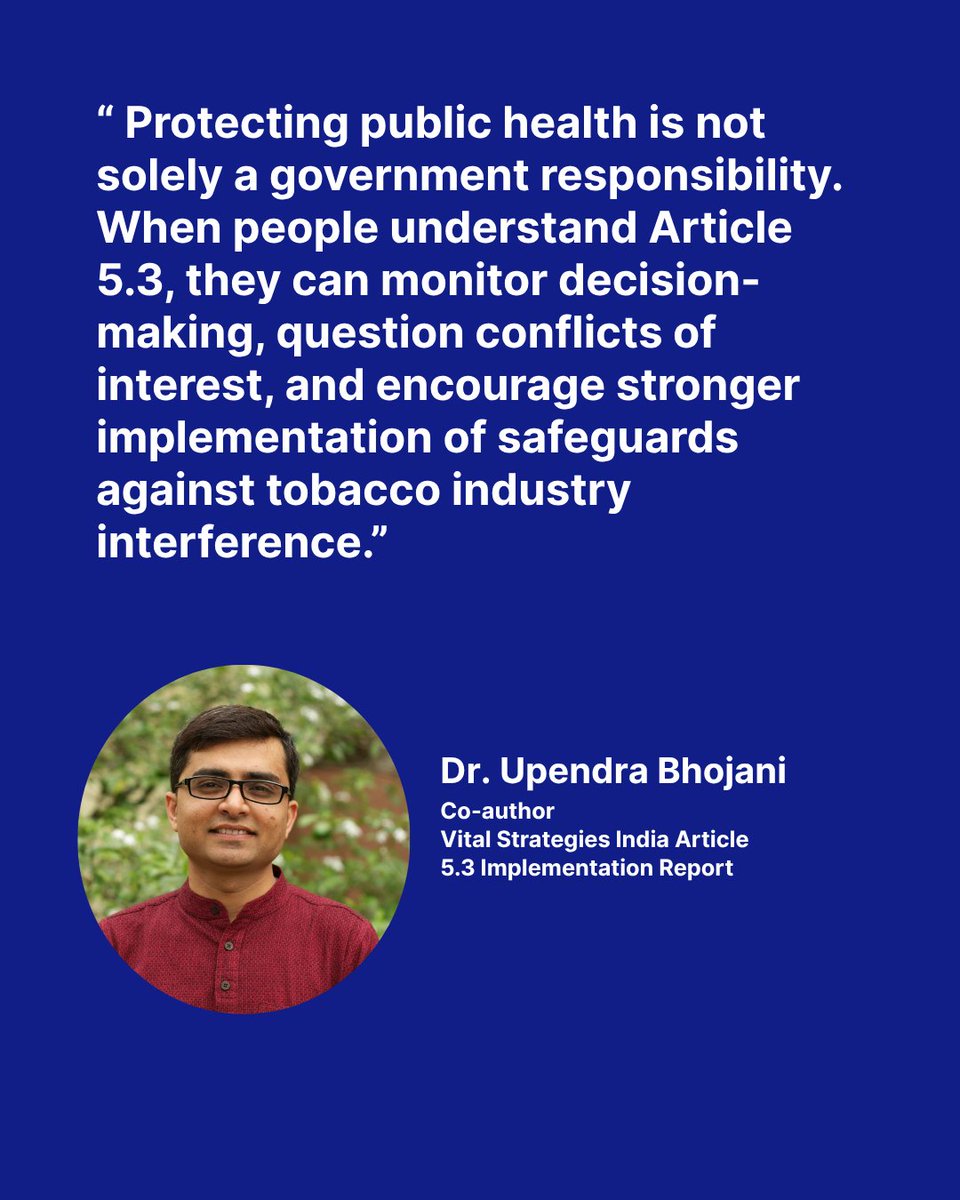 exposetobacco's tweet photo. Key takeaways from our NEW blog "From the Grass Roots: How FCTC Article 5.3 Policies Are Making a Difference in India." Learn more: https://t.co/W1I90QVO10

#ExposeTobacco https://t.co/4ZywelfKfU
