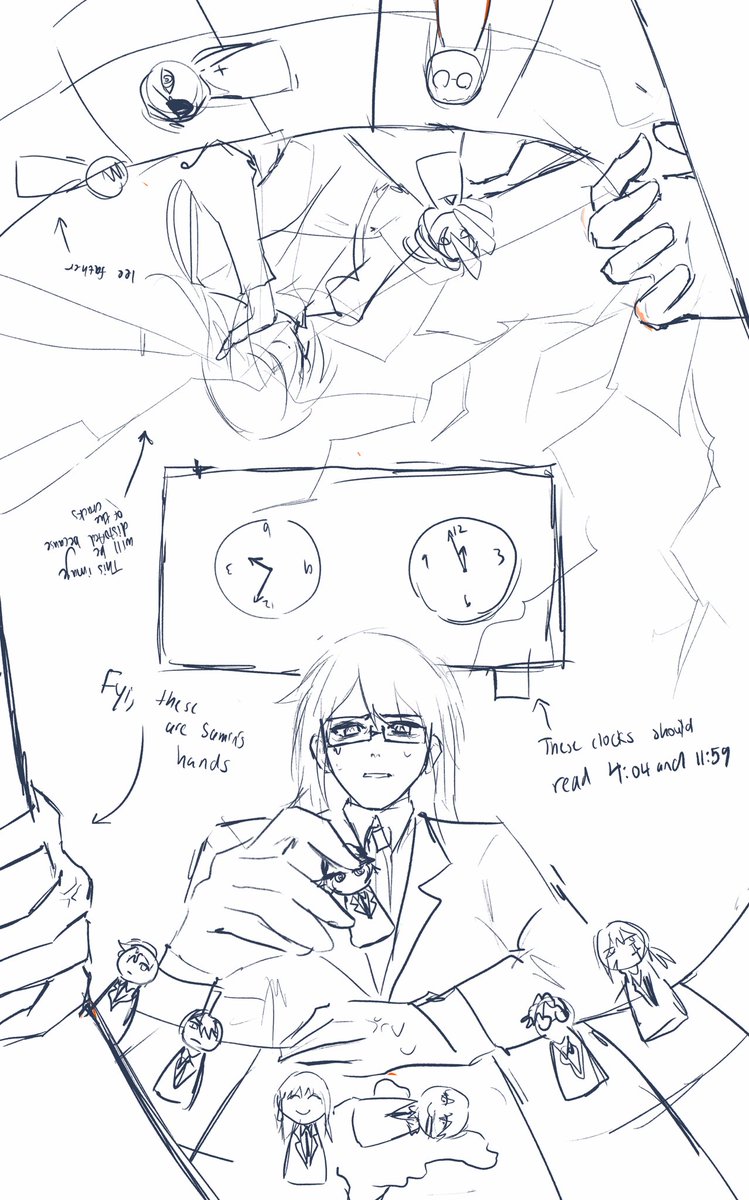 xiumiae's tweet photo. [a desperate cry for artists] PLEASE I WANT TO TRY OUT A MASS COLLAB... IF YOU'RE INTERESTED JUST COMMENT OR DM ME ON DISCORD OR TIKTOK... 
(also thank you @x1aowg for dealing with my shitty sketch and turning it into the base)

#handjumper #sayeonlee #saralee https://t.co/JzeMLI7aAS