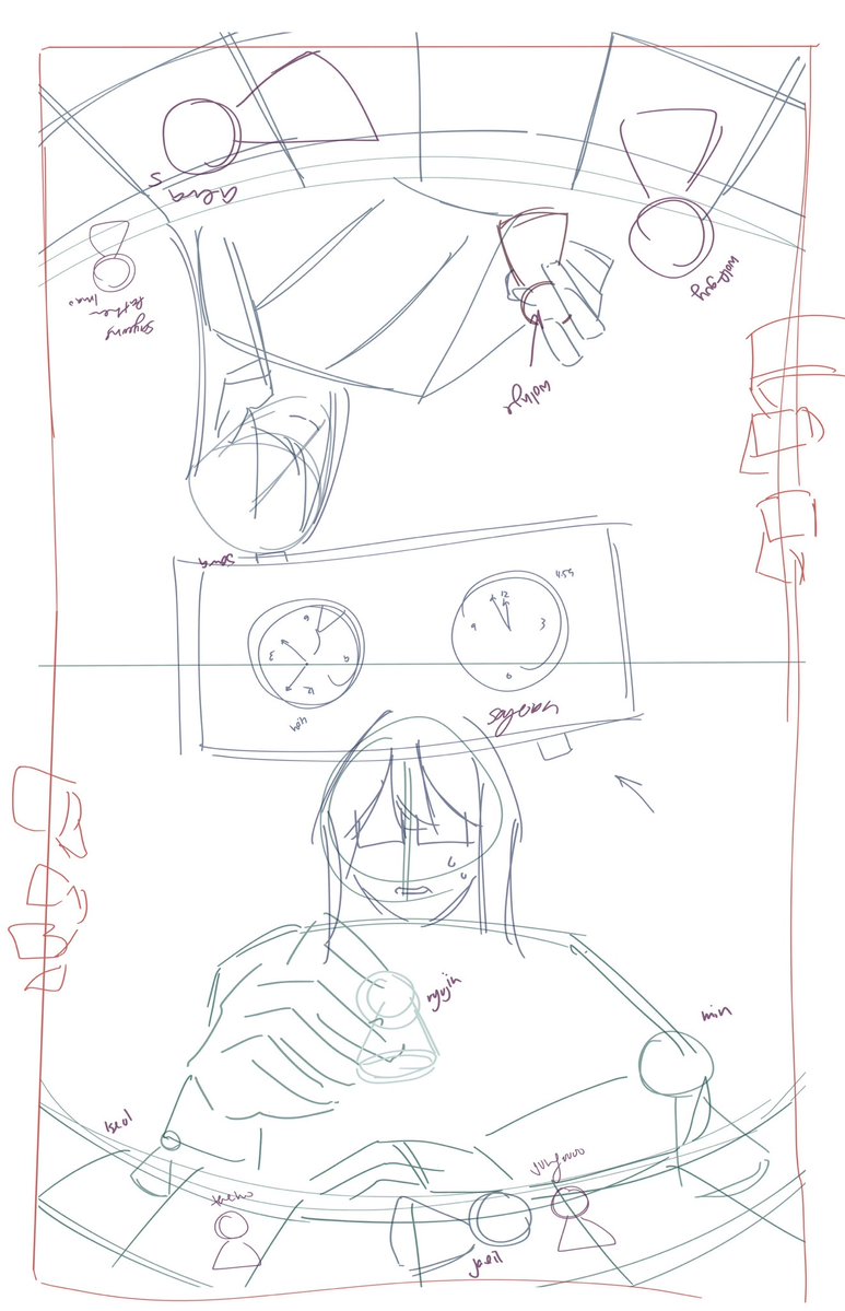 xiumiae's tweet photo. [a desperate cry for artists] PLEASE I WANT TO TRY OUT A MASS COLLAB... IF YOU'RE INTERESTED JUST COMMENT OR DM ME ON DISCORD OR TIKTOK... 
(also thank you @x1aowg for dealing with my shitty sketch and turning it into the base)

#handjumper #sayeonlee #saralee https://t.co/JzeMLI7aAS