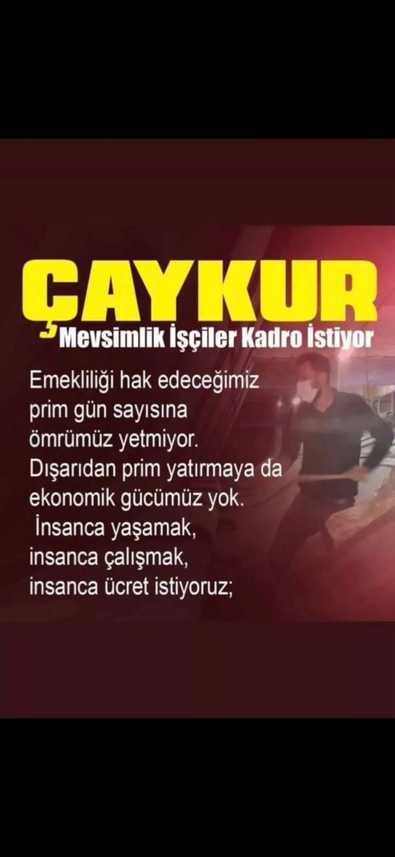CAYKURCALISANI's tweet photo. @selvergozuacik @HaberGlobal Cumhurbaşkanının memleketinde bürokrasi ne işe yarıyor bilmiyorum ama tek bildiğim şey var o da Çaykur işçisinin kan ağladığıdır. Bu insanlar ev geçindiriyor kimsenin umrunda değil.Oy isterken kapı kapı gezenler,vaatler verenler seçimden sonra piyasa yok !
@Akparti @YilmazKATMER https://t.co/oInL1sTwrt