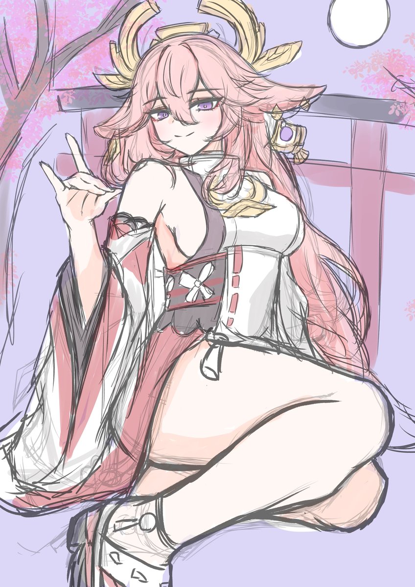 Mochitu_devour's tweet photo. 八重神子 https://t.co/tXlkfRBuF2