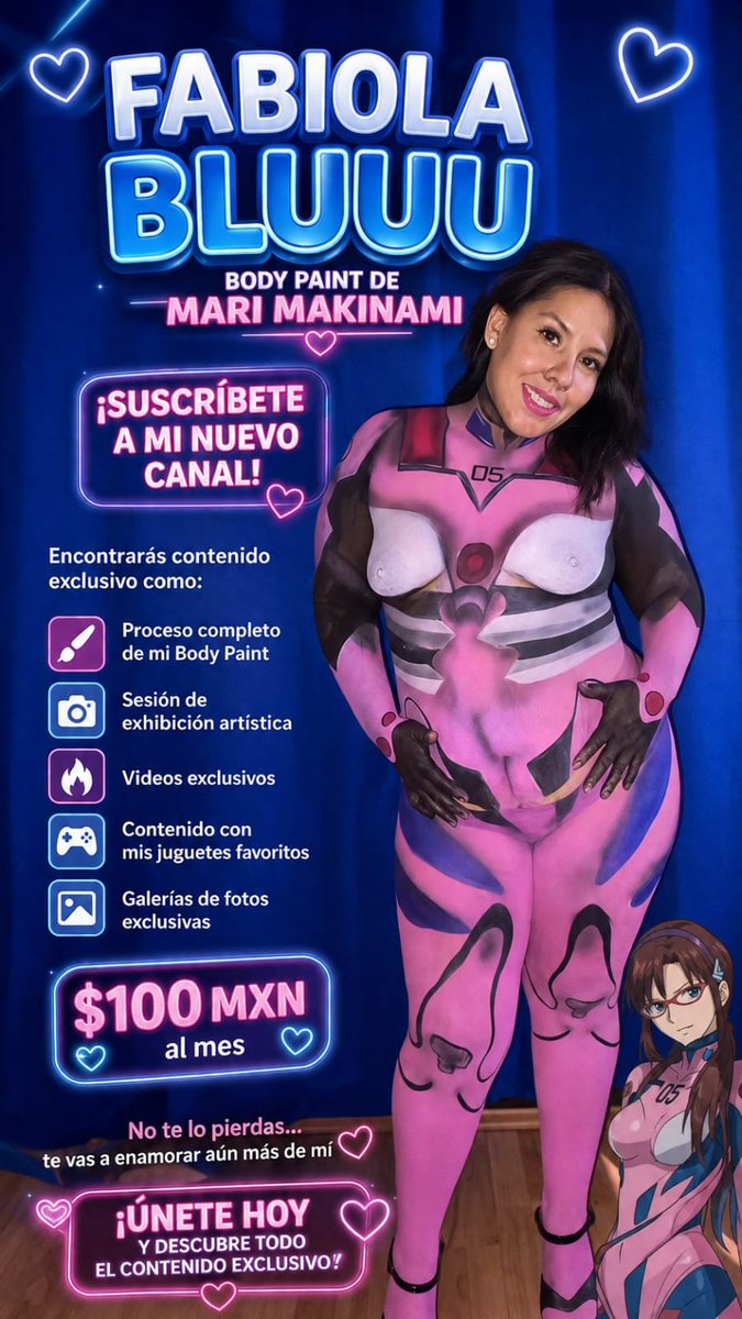 BOnly86348's tweet photo. 💙 FABIOLA BLUUU 💙

🎨 Body Paint de Mari Makinami 🎨

 ✨ ¡Suscríbete a mi nuevo canal! 

💙 Proceso completo de mi Body Paint
🎥 Exhibición artística exclusiva
🔥 Videos exclusivos
📸 Galería de fotos exclusivas

📱 Contacto: 55 7218 6859

📲 Telegram: https://t.co/pcN6dp7DHv https://t.co/tD09YKOTL6