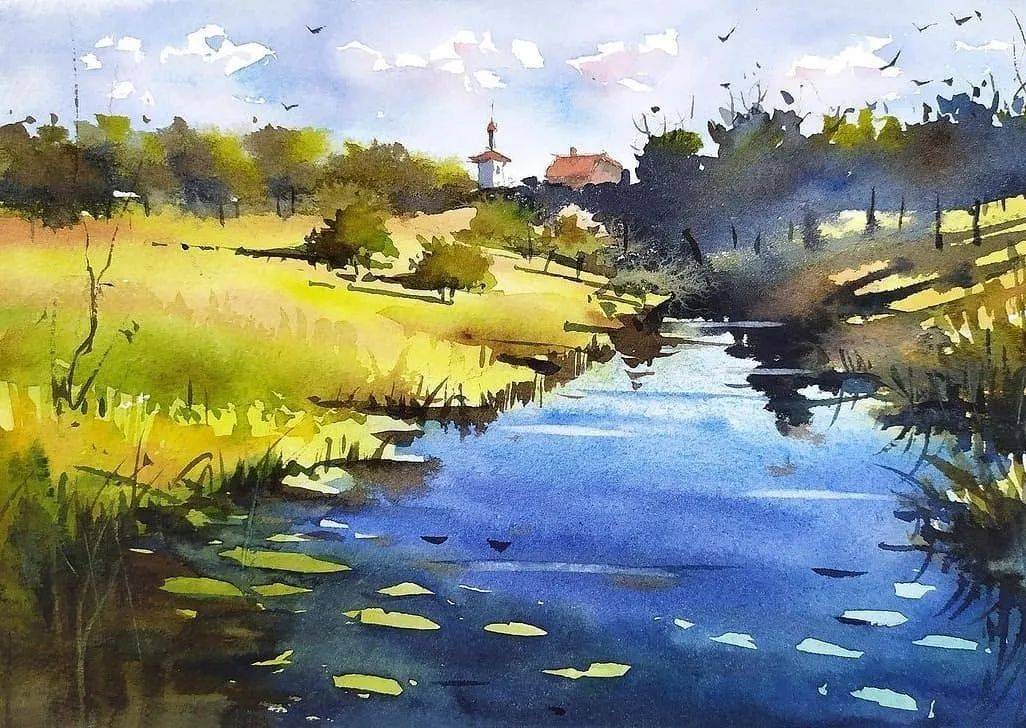 LorriScarlwb's tweet photo. Try painting small watercolor scenes in your free time—super relaxing, no pressure! Pick up a brush and get creative today! https://t.co/qOrWqHEHLe