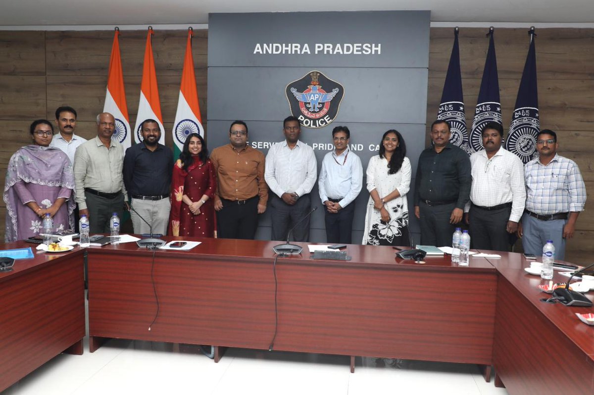 DoT_India's tweet photo. Strengthening collaboration against cybercrime! 

Andhra Pradesh LSA, led by DDG (Security) Shri Hemant Rathwe, met with DGP CID Shri Ravi Shankar to discuss task force initiatives, ongoing cybercrime investigations, and measures to enhance the cybersecurity ecosystem. Director (Security) Ms. Nitika presented key findings from cases detected with State LEAs and highlighted systemic improvements required.

In recognition of the exemplary work of the DoT, DGP CID Shri Ravi Shankar presented Certificates of Appreciation to DDG (Security) Shri Hemant Rathwe, Director (Security) Ms. Nitika, ADG Shri Alen Anurag, and AD Shri Sai Kumar for their outstanding contribution to intelligence generation and coordination with State Law Enforcement Agencies.

#DoT #Telecom #CyberCrime #CyberSecurity #TelecomSecurity #DigitalSafety #LawEnforcement 

@JM_Scindia @PemmasaniOnX @PIB_India @pib_comm
@DDNewslive @APPOLICE100 @AP_LSA_DOT @AndhraPradeshCM @Cyberdost
