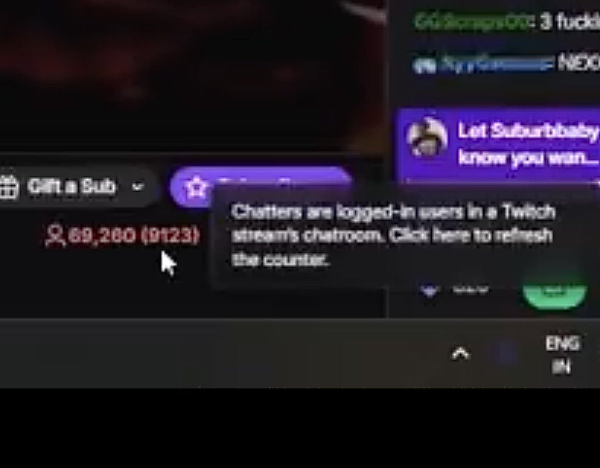 sosachip's tweet photo. @TheSaxowizzy @nyrbhimself you obviously watch on mobile .. because everyone on PC has this extension &amp; it shows 9k active chatters . https://t.co/ofFCKZLLBi
