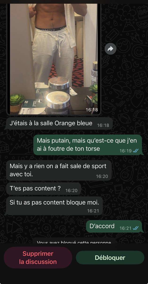 AnaOnStage's tweet photo. Bah les ovaires, j’affiche.
J’ai montré la conversation à monsieur. Il était sidéré qu’après plus de 6 ans quelqu’un de mon ancien département m’envoie un message. Gros cutard.
Sans déc, je dis que je suis en couple avec enfant, ça ne l’arrête pas.
Presque envie de leak le num. https://t.co/6apPBvMECn