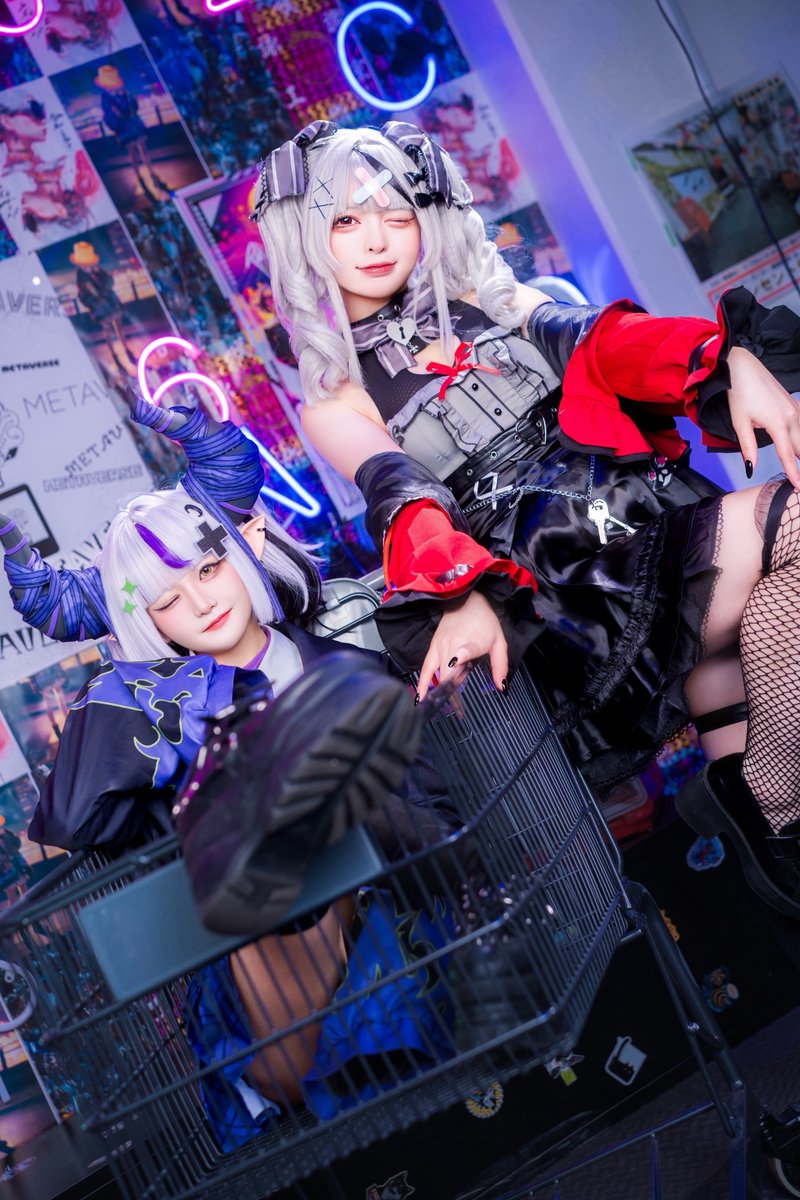 yuyuPelo_'s tweet photo. hololive cosplay
　
ラプクロFOREVER♩

🎣沙花叉クロヱ
　
🛸💜ラプラス・ダークネス https://t.co/qWfbX0EOoQ