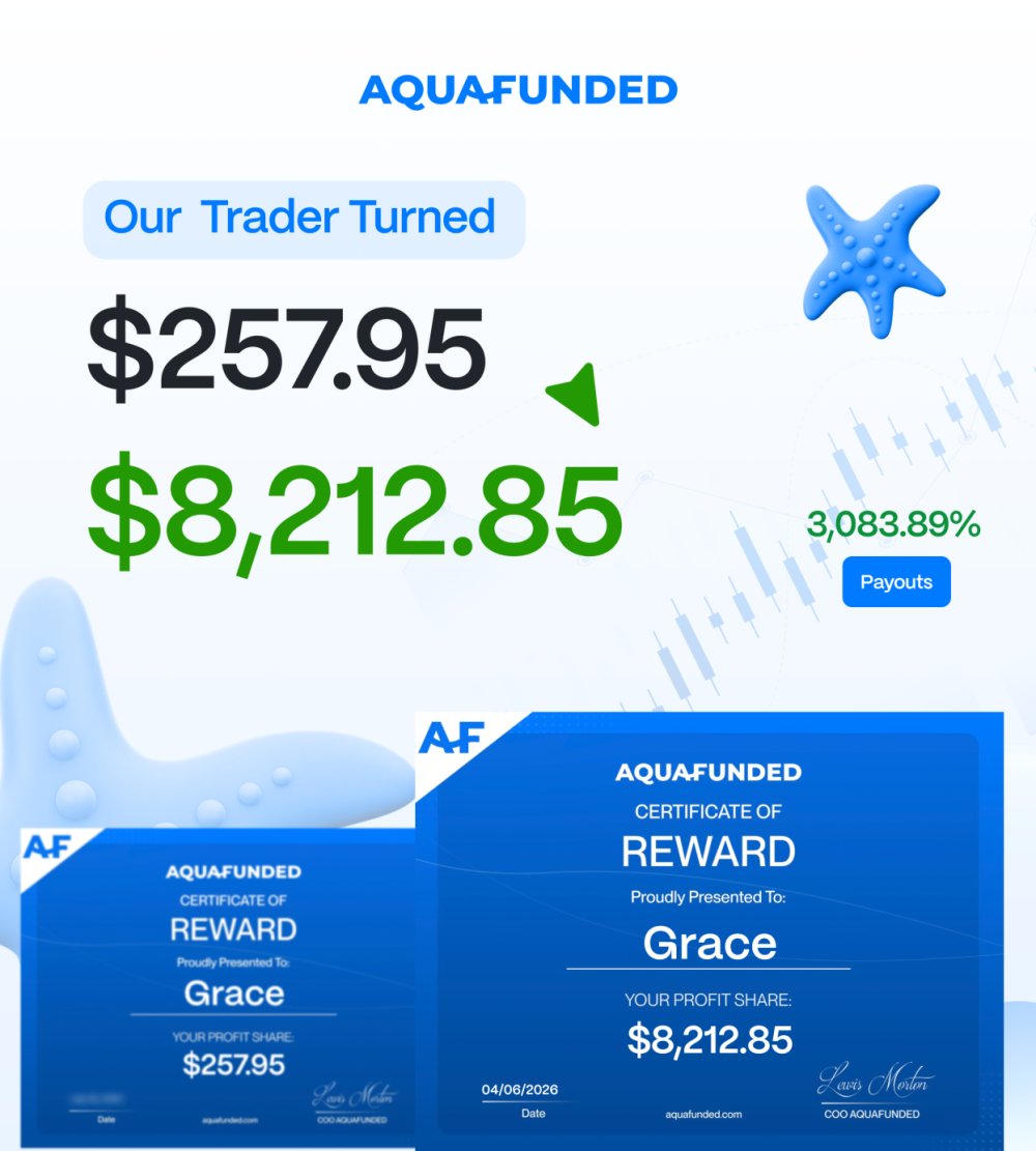 AquaFunded's tweet photo. Grace paid $257.95 in account fees

She turned that into $8,212.85 in rewards 👏 https://t.co/yuUWXnWaEh