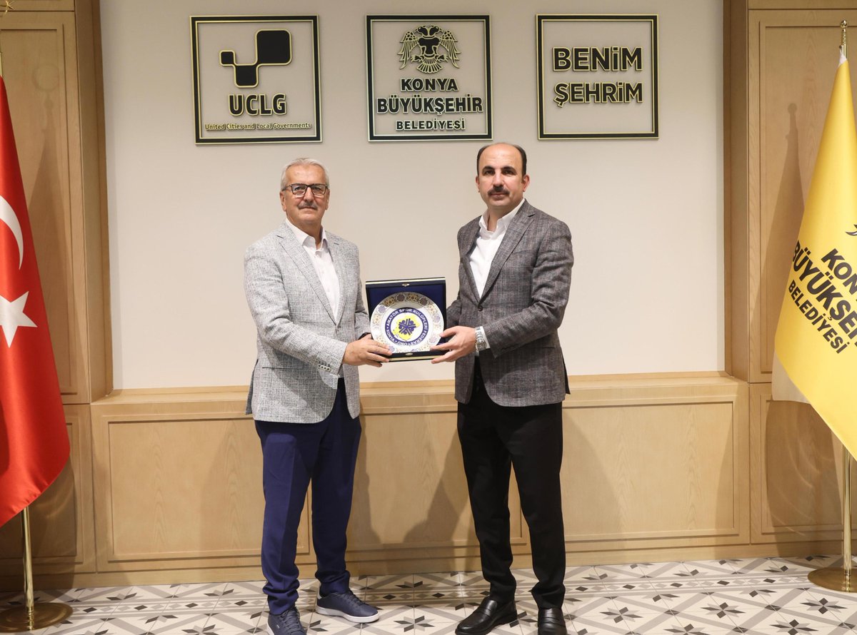 KonyaAskf's tweet photo. 240 binden fazla yerel yönetimi temsil eden Dünya Belediyeler Birliği (UCLG) Başkanlığına seçilen @Konyabuyuksehir Belediye Başkanımız @u_ibrahim_altay’a, Federasyon Başkanımız @RemziAy42 ve ykü hayırlı olsun ziyareti gerçekleştirdi...

@MCintimar @sneraydin0055 @taskk_1980 https://t.co/N2X1IRnnuV