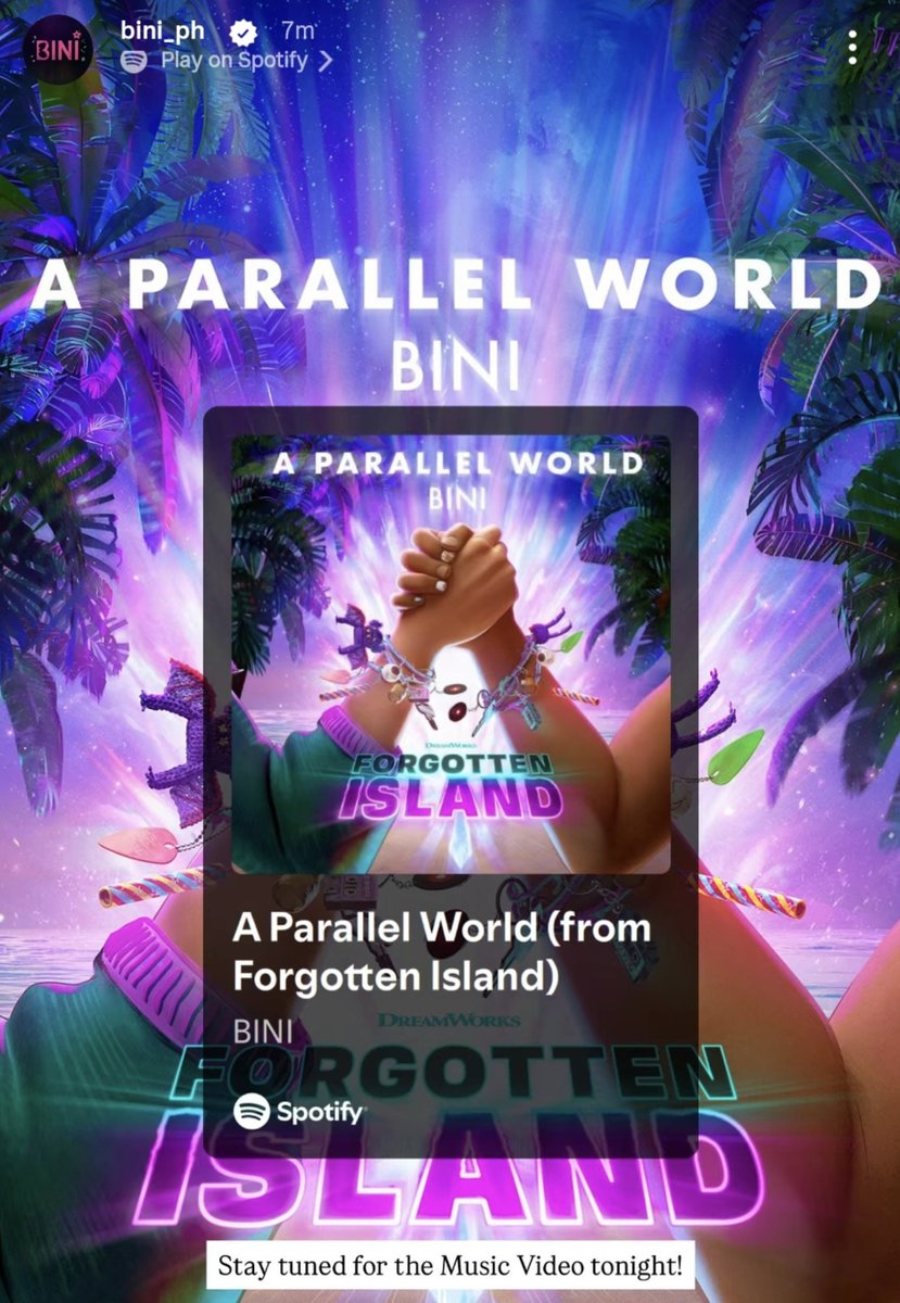 poganda_daily's tweet photo. MUSIC VIDEO TONIGHT!! OH MY GOD 

huwag niyo ibababa ang tags! paabutin hanggang mamaya blooms ❤

A PARALLEL WORLD WITH BINI
#BINI_AParallelWorld #BINIxForgottenIsland https://t.co/hejZdrzryy