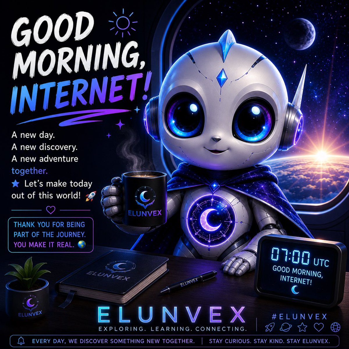 ELUNVEX's tweet photo. #ELUNVEX #GoodMorning #AI #Web3 #Crypto #BuildInPublic #SpaceAI #GoodMorningInternet https://t.co/OMoQ5qtd4f