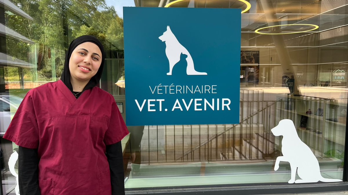 of_nnu's tweet photo. الطالبة خالدة الحج حسن سفيرة للنجاح في مستشفى Vet Avenir للحيوانات الصغيرة في سويسرا
https://t.co/aqNKoyaKry https://t.co/KW7mabvf5o