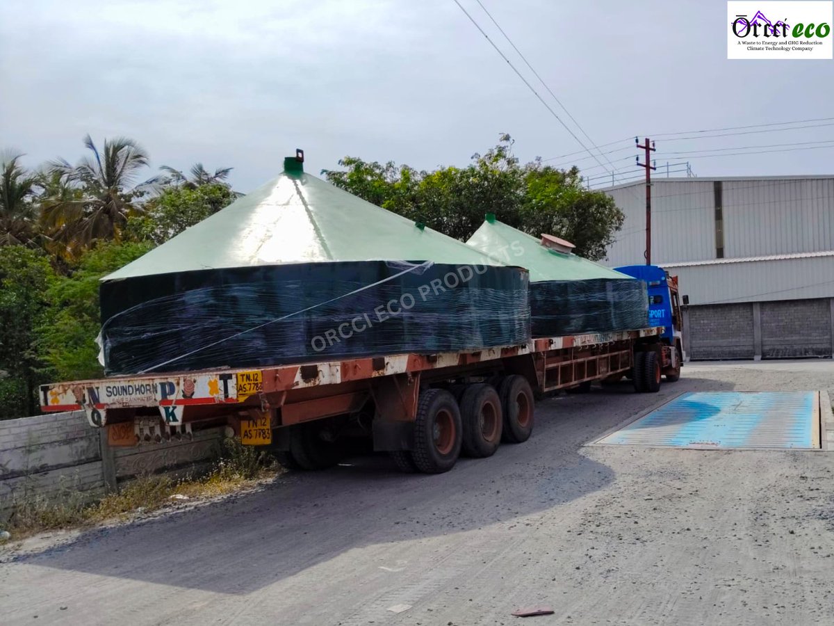 OrcciEco's tweet photo. Not furniture—this truck is hauling someone’s future cooking gas.

FRP cone sections heading to Perambalur’s new biogas plant. High stakes, slow driving, zero potholes allowed.

#WasteToWealth #Biogas #ClimateTech https://t.co/RyoeCXXnPz