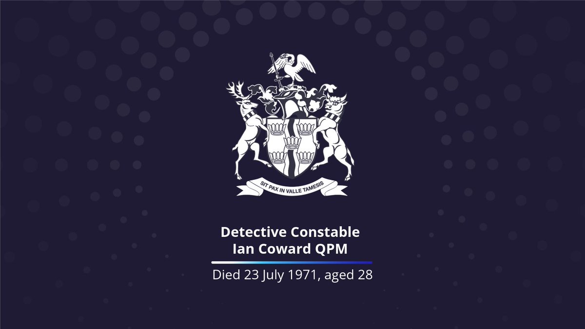ThamesVP's tweet photo. DC Ian Coward QPM was fatally wounded when he was shot nine times whilst attempting to arrest an armed suspect. He tragically died of the injuries a month later and was posthumously awarded the Queen's Police Medal for Gallantry.

Rest In Peace DC Coward.

@Police_Memorial https://t.co/NeiG163V7L