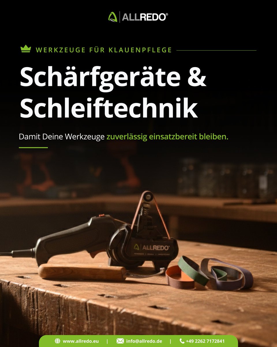 AllredoEU's tweet photo. Gut gepflegte Werkzeuge bleiben zuverlässig einsatzbereit.

Entdecke Schärfgeräte, Schleifbänder, Wetzstäbe, Schärfsteine und Polierzubehör für unterschiedliche Anforderungen in Deinem Arbeitsalltag.

#Schärftechnik #Werkzeugpflege #Klauenmesser #Klauenpflege #Agrartechnik https://t.co/rGDNKSMpVX