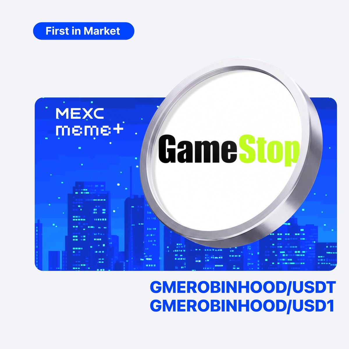 Alpha_MEXC's tweet photo. MEXC 0-Fee Meme+ Listing: $GMEROBINHOOD @GameStopOnChain

Trade $GMEROBINHOOD with #MEXC0fee:
https://t.co/gUgeCPEEze
https://t.co/q6arnKd3lU

Details 👉https://t.co/RvhEtPqtzy https://t.co/hKUyRqBFrE