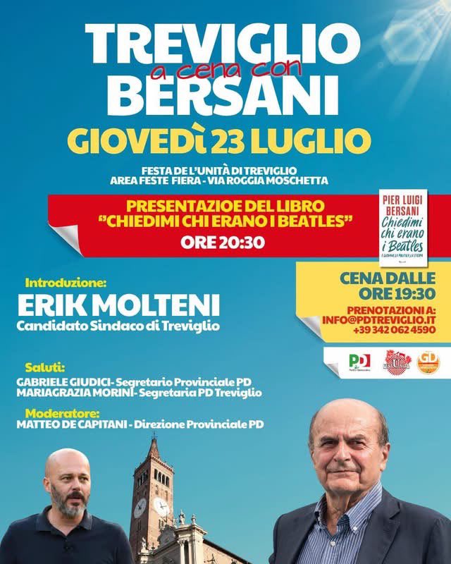 pbersani's tweet photo. Questa sera a Treviglio: https://t.co/KXJDBprYgP