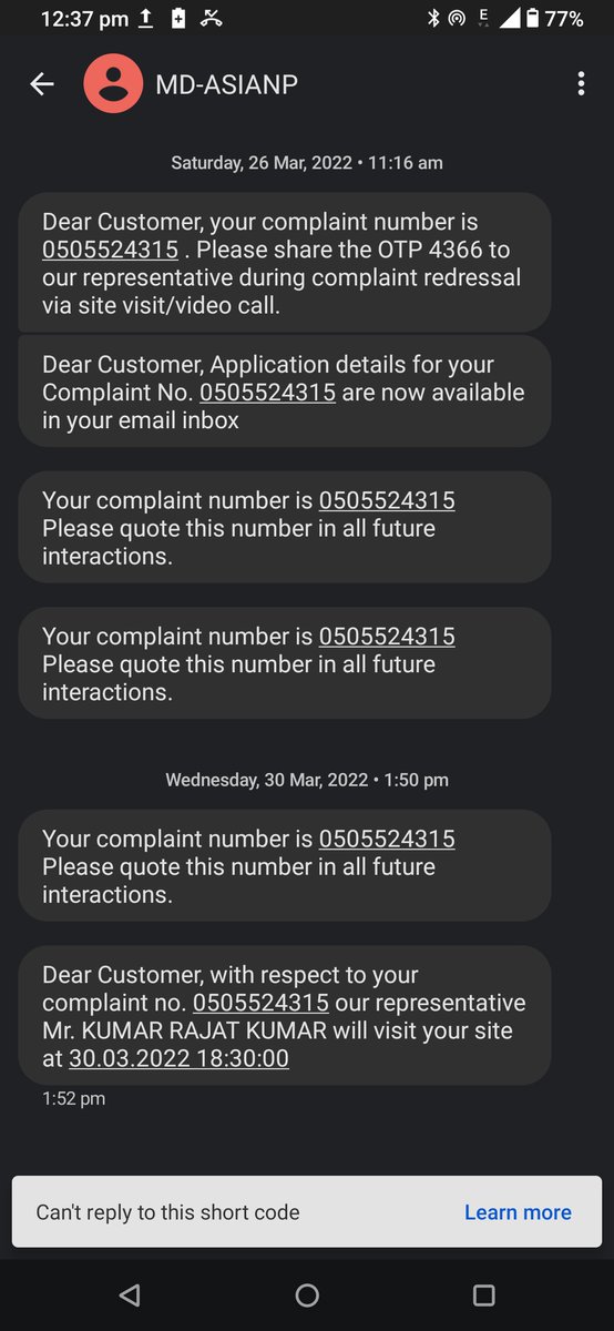 TheJaggedShiv's tweet photo. https://t.co/oHZqrTeKjU
#waterproofing worst #CustomerService #CustomerExperience #CustomerSatisfaction
@asianpaints @asianpaints_pr @jagograhakjago
#JagoGrahakJago #Consumergrievances #NationalConsumerHelpline
@JoshiPralhad 
evidence: #complaint after complaint... https://t.co/ALnLWe3JOq