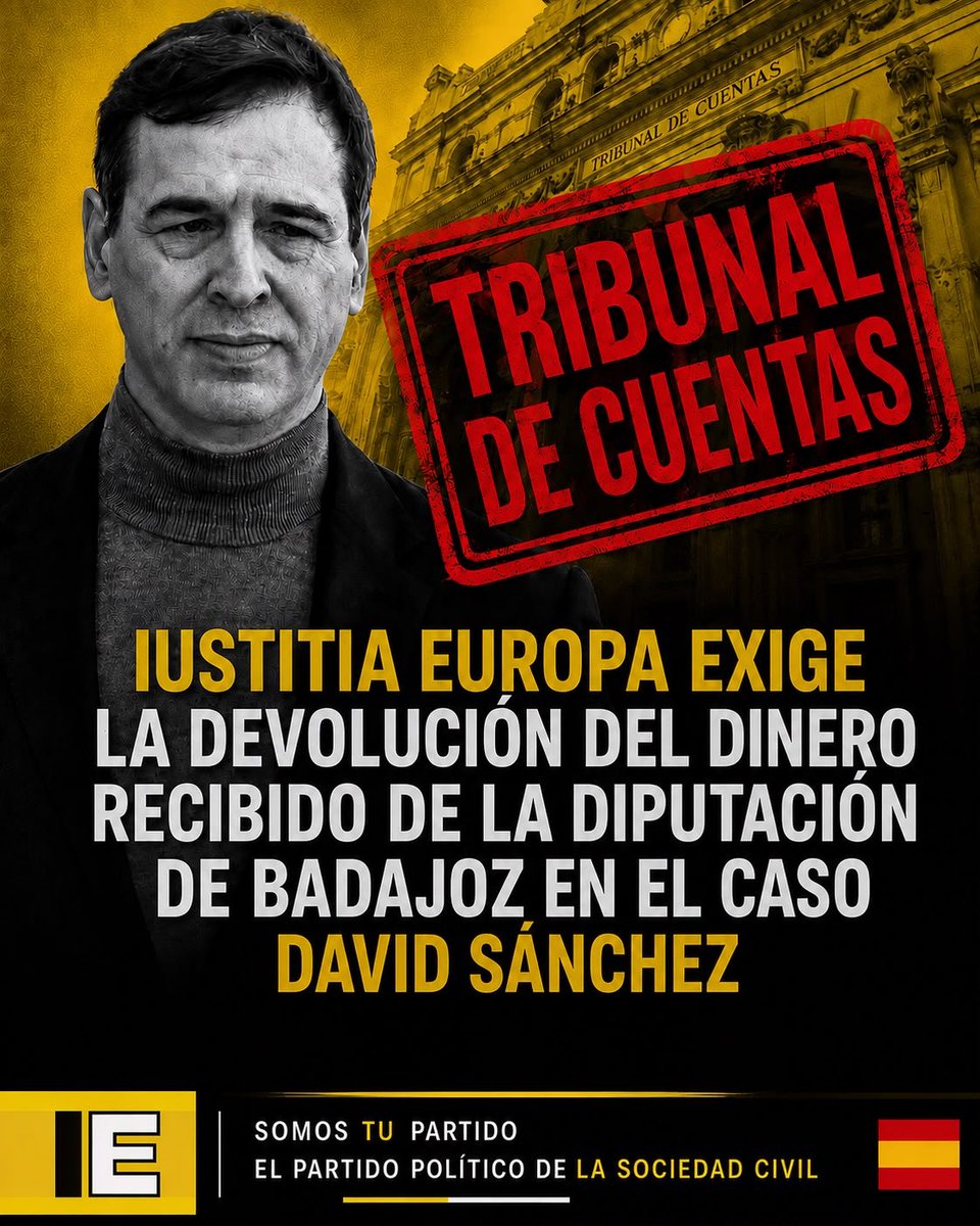 IustitiaEuropa's tweet photo. La sociedad no entiende que el condenado David Sánchez pueda eludir la devolución del dinero público percibido.

Por eso, Luis María Pardo vuelve a actuar. 👇 https://t.co/uAOU4rdCxX