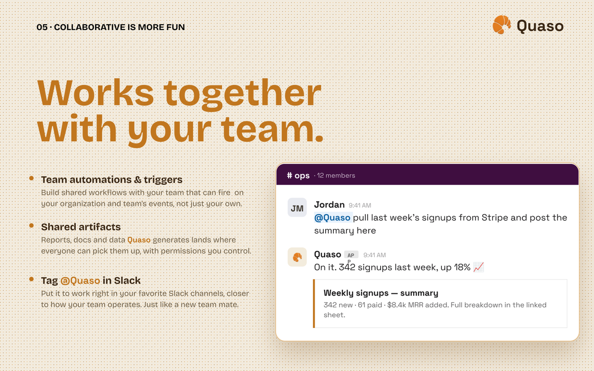 quasoai's tweet photo. Works together with your team. https://t.co/Q8zm9QCKAl