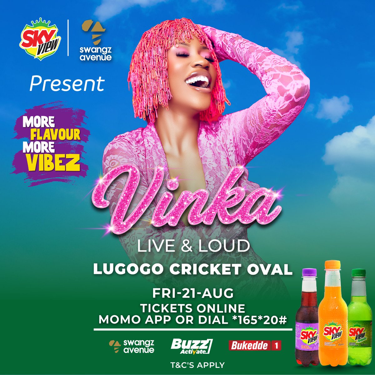 IamVinka's tweet photo. The flavor just got louder! 🔥🥳 Huge thanks to @SkyviewUganda for bringing More Flavour, More Vibez to #VinkaLiveAndLoud! 🍹💃🏽

📍 Lugogo Cricket Oval

📅 August 21

🎟️ Get your tickets now via https://t.co/9lgk6LP9XK or dial 165*20# https://t.co/CHJAvYNpy8