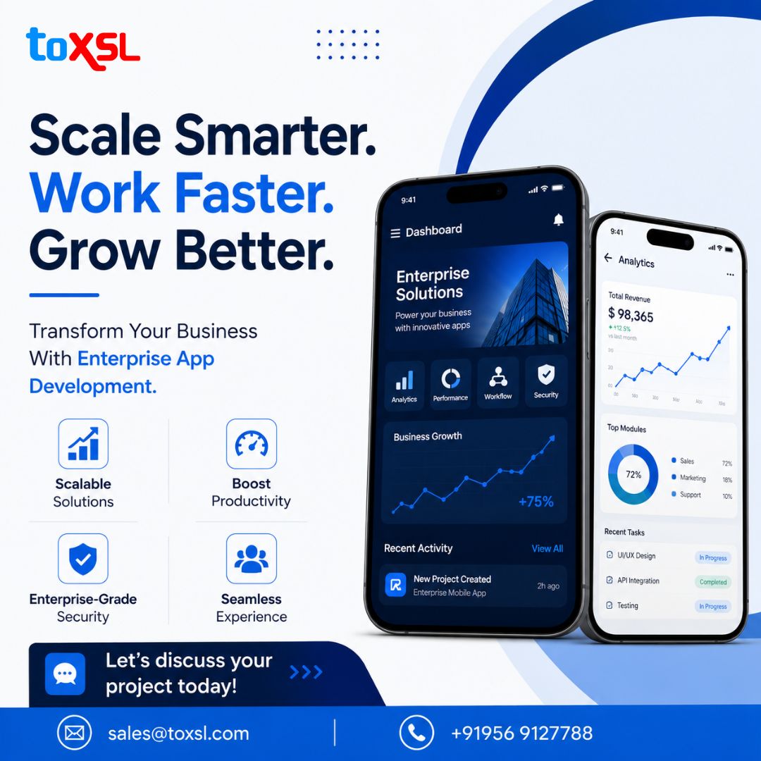 ToXSL's tweet photo. Transform your business with secure, scalable, and custom Enterprise App Development solutions from ToXSL Technologies.
 
Automate processes, boost productivity, and drive growth with expert-built applications tailored to your needs.

📞 +91 95691 27788

#toxsl #EnterpriseApp https://t.co/98Qpl5oGyL