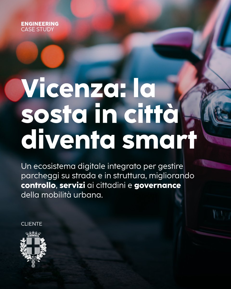 EngineeringSpa's tweet photo. Un ecosistema integrato per la sosta urbana che consente di gestire, attraverso un'unica piattaforma digitale, i parcheggi su strada (oltre 4.600 stalli blu e gialli), i parcheggi in struttura e le aree automatizzate.

👉 Scopri il Case Study: https://t.co/xeT6peN3u8 https://t.co/V0e7r77tAr