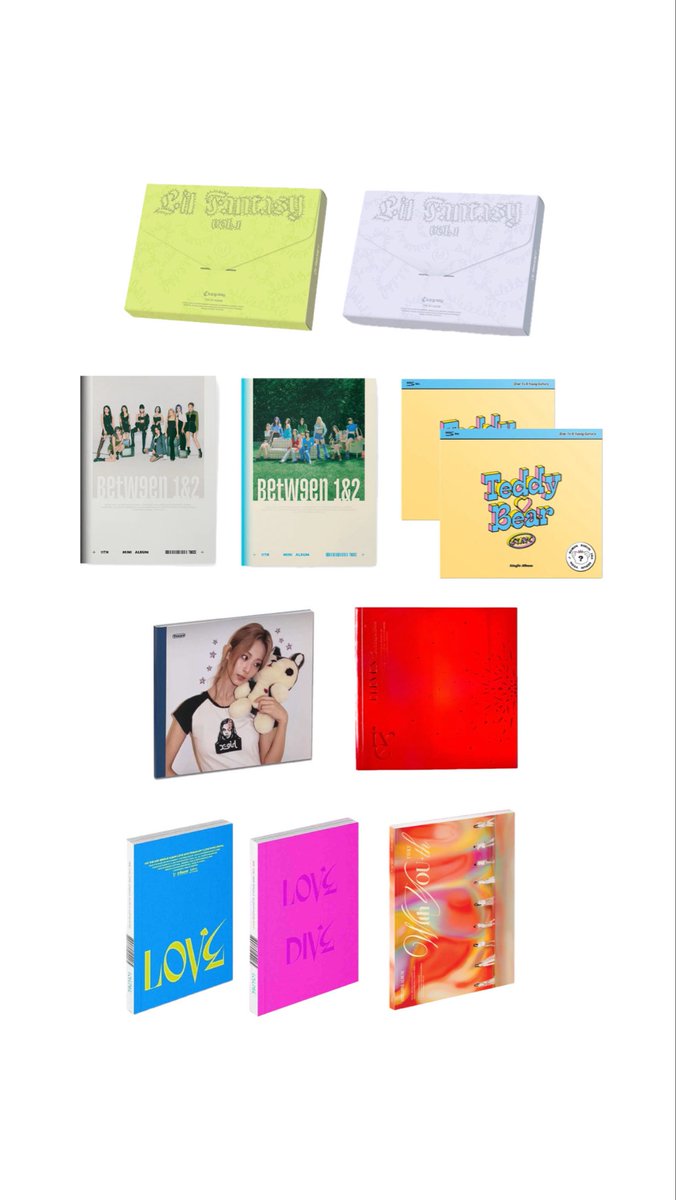 purchaeses's tweet photo. ˚₊·—̳͟͞͞♡ wts lfb twice stayc ive unsealed ph

💿 ₱50 ea • digipacks, ive ( x sensi )
       ⤷ insert, cd
💿 ₱100 ea • with you-th, b1&amp;2
       ⤷ pb, cd
💿 ₱150 ea • lil fantasy
       ⤷ all except pc

❕payo / dop w nrdp ( nego )
╰┈➤ https://t.co/D64WiYVrm4 ˎˊ˗ https://t.co/ZIQmLStTFa