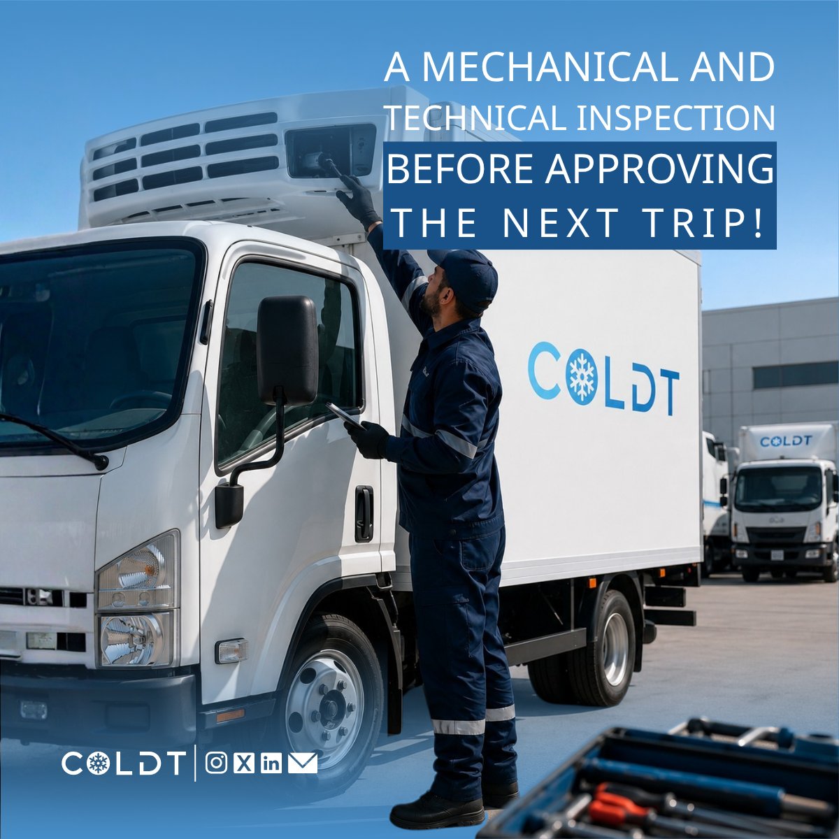 COLDT__'s tweet photo. COLDT’S Commitment to Excellence: After every delivery trip, our trucks undergo comprehensive sterilization and mechanical inspections to ensure safety and reliability. Our dedicated team ensures your brand is represented with the utmost professionalism! ❄️ 🚚 🤝 https://t.co/pAVeEcwbVx