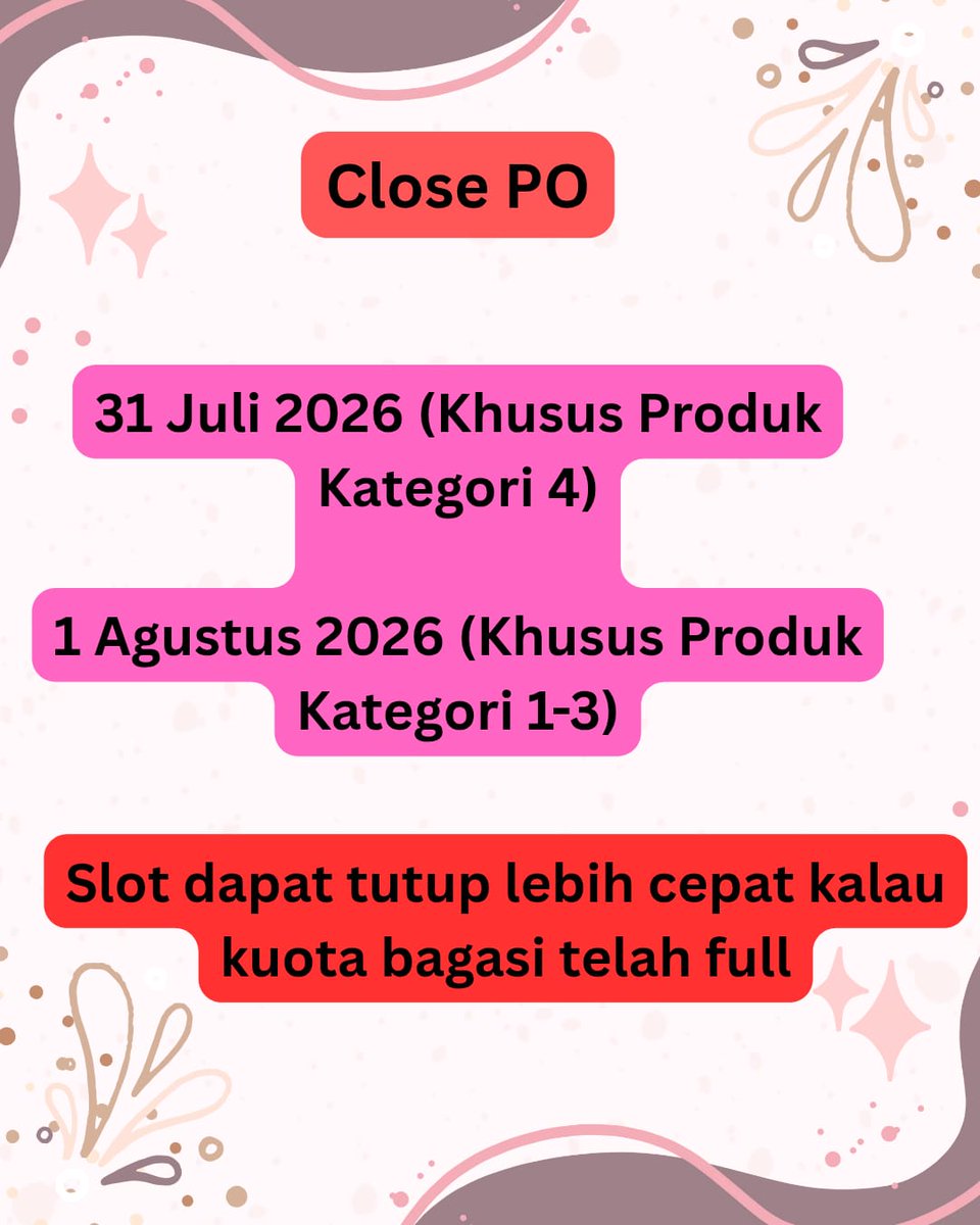 Sisilia2121's tweet photo. Halo semuanya! Aku lagi di Taiwan dan buka slot jastip TERBATAS. Tanpa asisten, kuota bagasi terbatas ya!🛒 

Kuota terbatas hanya untuk 20 slot pertama demi keamanan koper.

For detail see below 👇 https://t.co/atWOk6pv1x